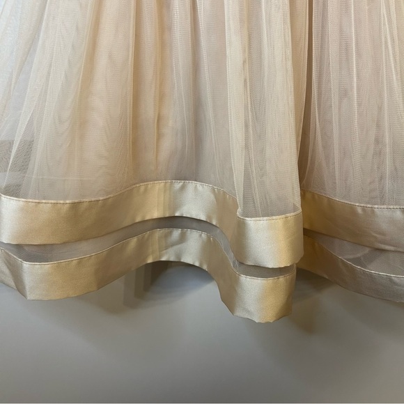 *Worn Once* Speechless Girls Fit and Flare Bow Dress in Champagne, Size 12 - Picture 6 of 10